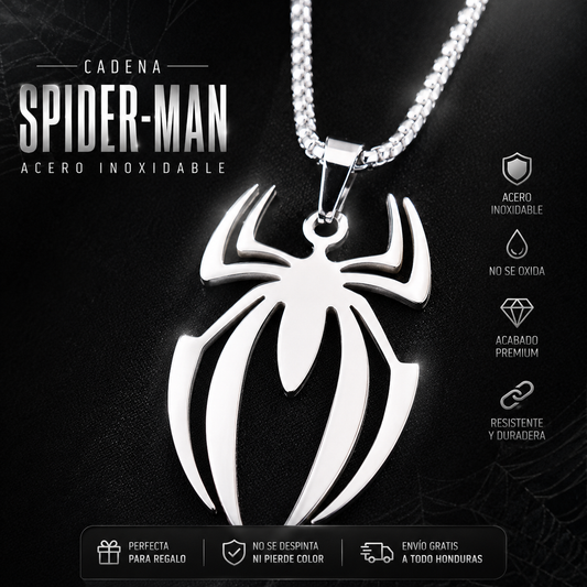 Cadena Spider-Man de Acero Inoxidable