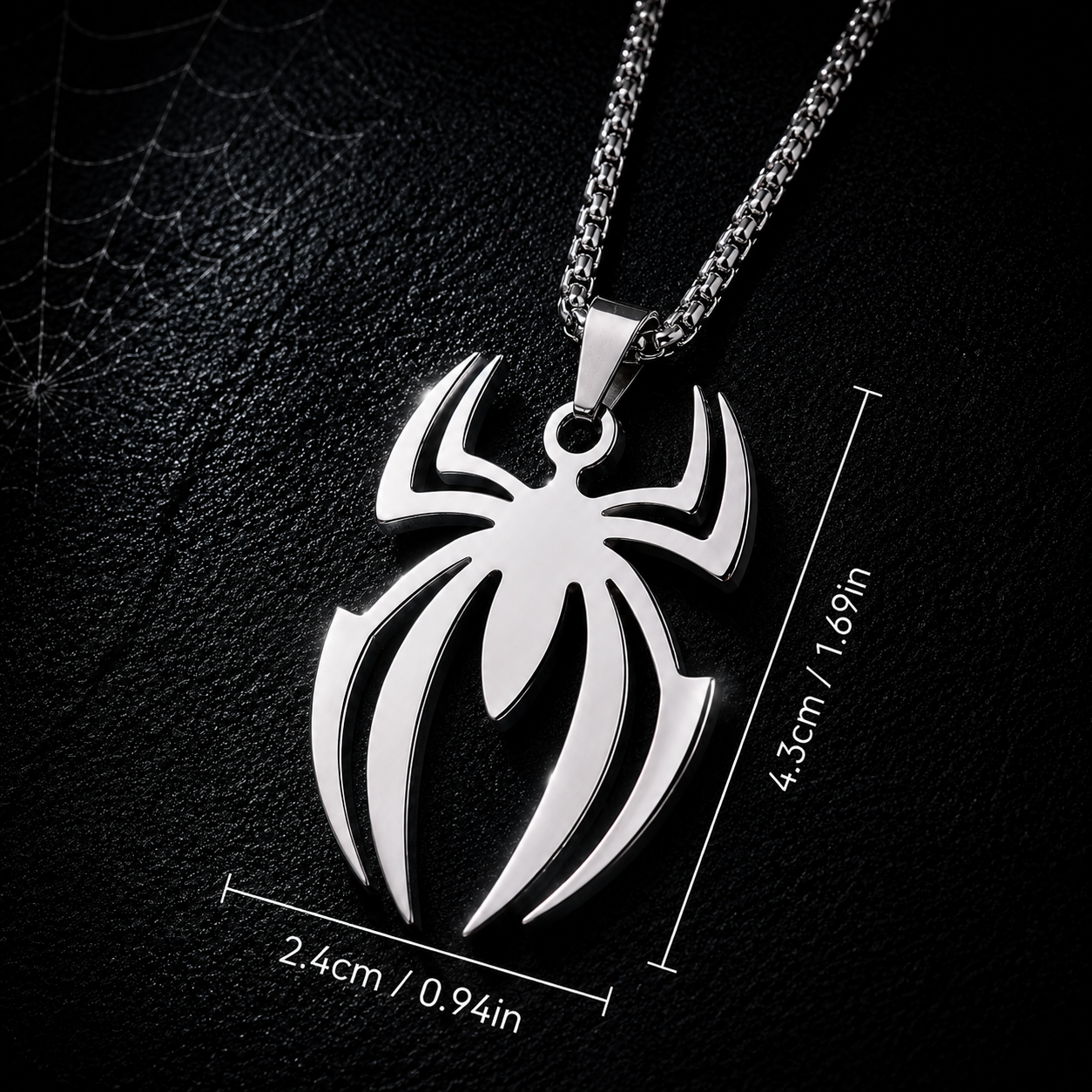 Cadena Spider-Man de Acero Inoxidable